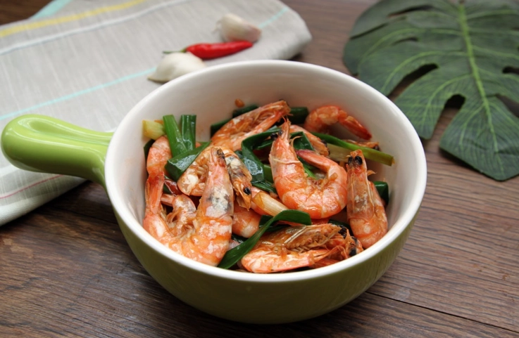 蔥爆蝦做法