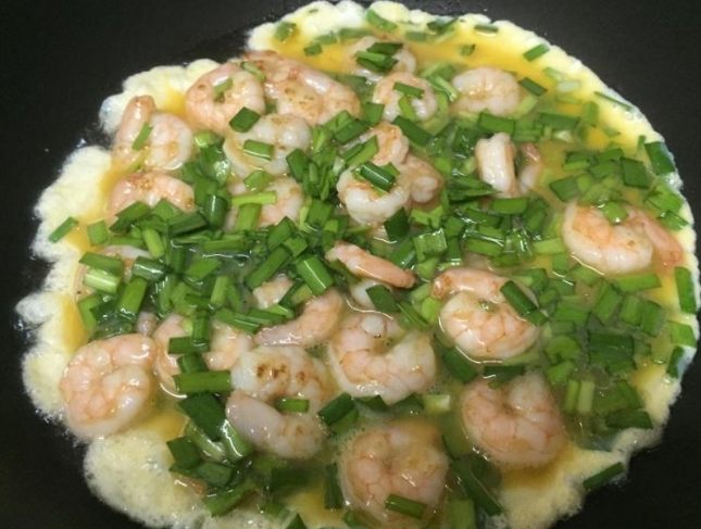 台灣小吃蝦仁煎