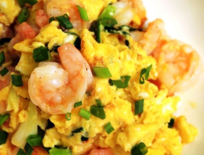 九層塔蝦仁炒蛋技巧