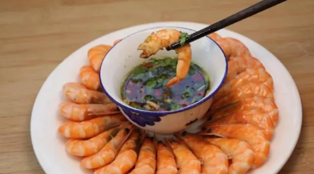 水煮蝦沾醬做法